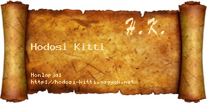 Hodosi Kitti névjegykártya