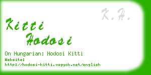 kitti hodosi business card